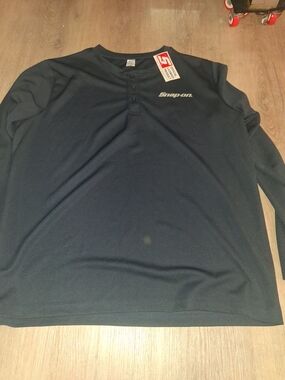 Staple Black Long Sleeve Henley Tee